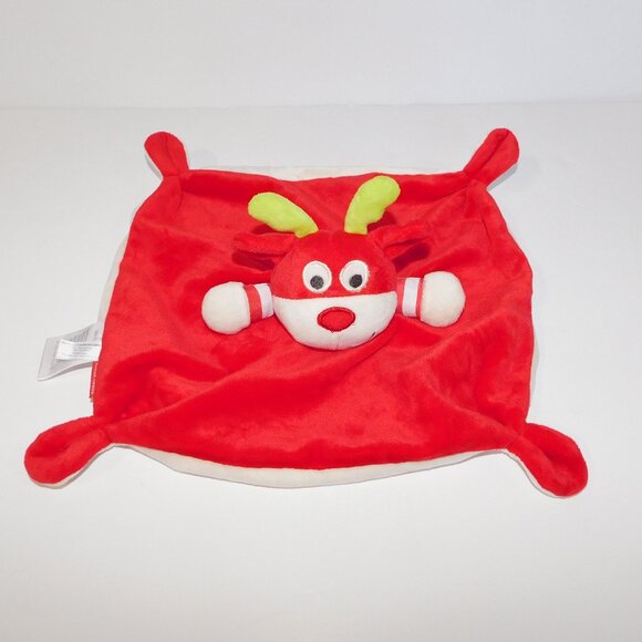 GAGOU Tagou red Reindeer Plush Rattle security blanket Baby lovey Nunu  soother - Picture 1 of 6